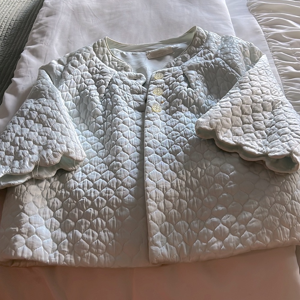 Bed Jacket from 1950. Beautiful light blue